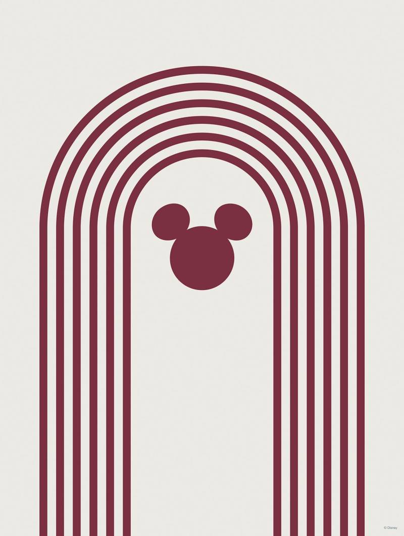 Komar Wandbild »Minimal Mickey«, (1 St.), Deutsches Premium-Poster Fotopapier mit seidenmatter Oberfläche und hoher Lichtbeständigkeit. Für fotorealistische Drucke mit gestochen scharfen Details und hervorragender Farbbrillanz. von Komar