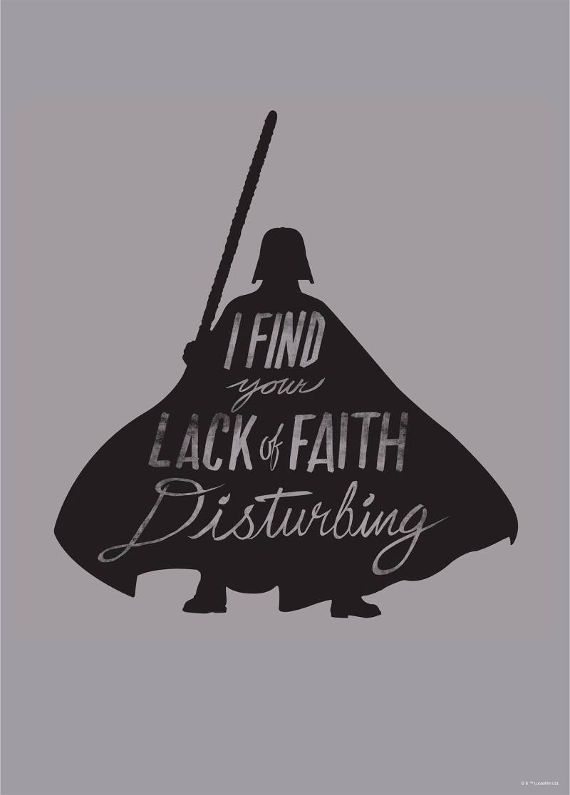 Komar Wandbild »Star Wars Silhouette Quotes Vader«, (1 St.), Kinderzimmer, Schlafzimmer, Wohnzimmer von Komar