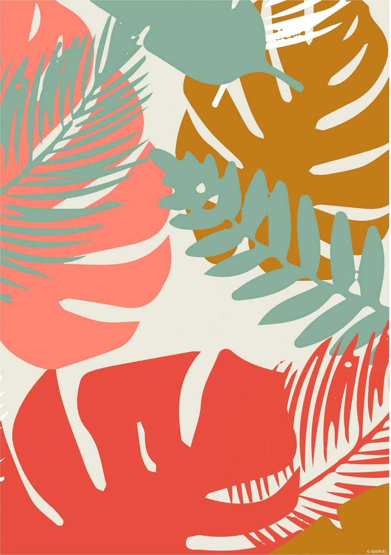 Komar Wandbild »Winter Tropics Black Panther Plants«, (1 St.), Deutsches Premium-Poster Fotopapier mit seidenmatter Oberfläche und hoher Lichtbeständigkeit. Für fotorealistische Drucke mit gestochen scharfen Details und hervorragender Farbbrillanz. von Komar