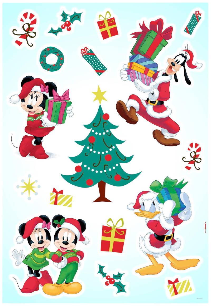 Komar Wandsticker »Mickey Christmas Presents«, (1 St.), 50x70 cm (Breite x Höhe), selbstklebendes Wandtattoo von Komar