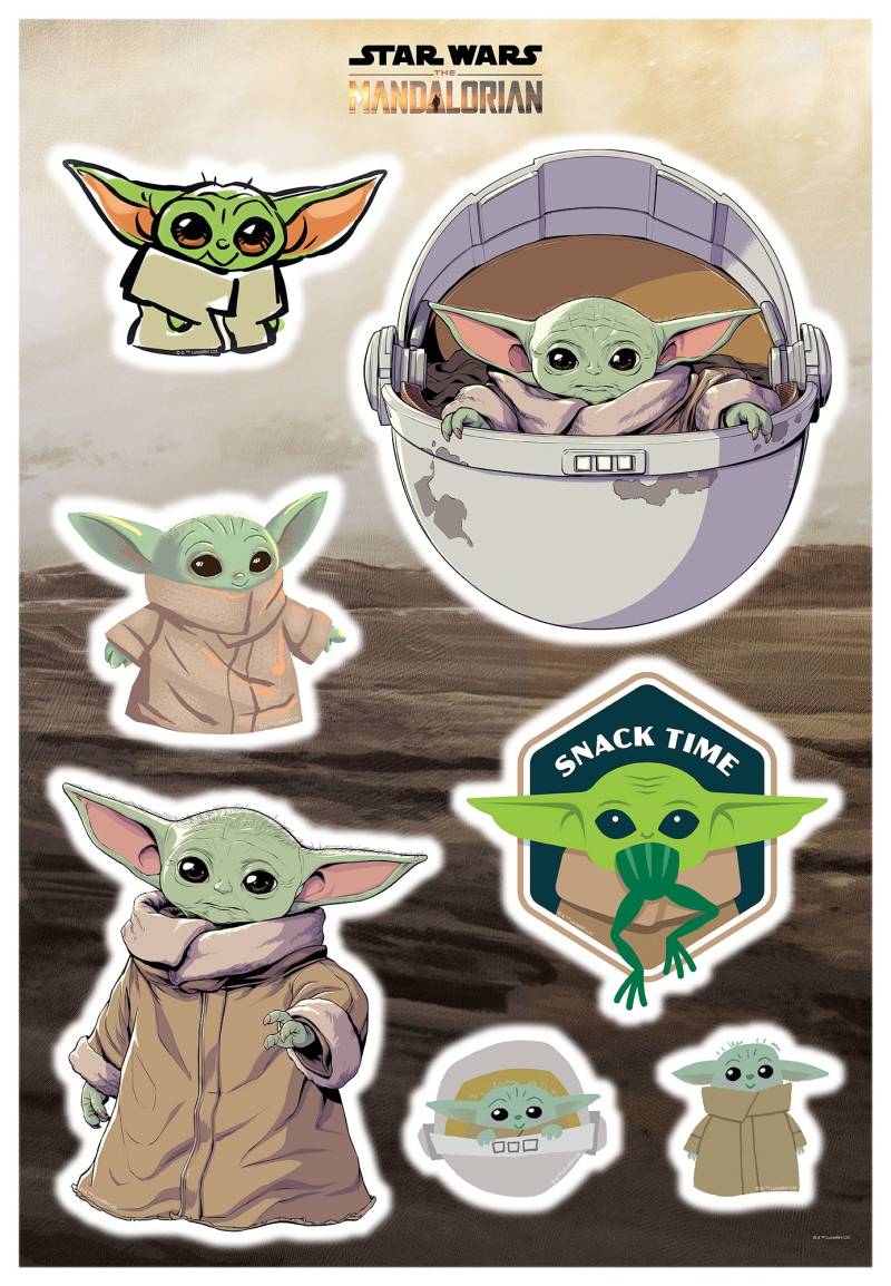 Komar Wandsticker »Star Wars The Child Sluster«, (7 St.), 50x70 cm (Breite x Höhe), selbstklebendes Wandtattoo von Komar