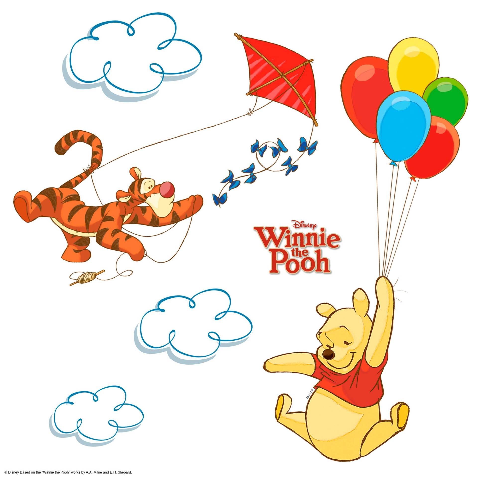 Komar Wandsticker »Winnie Pooh«, (13 St.), 31x31 cm (Breite x Höhe), selbsthaftend von Komar