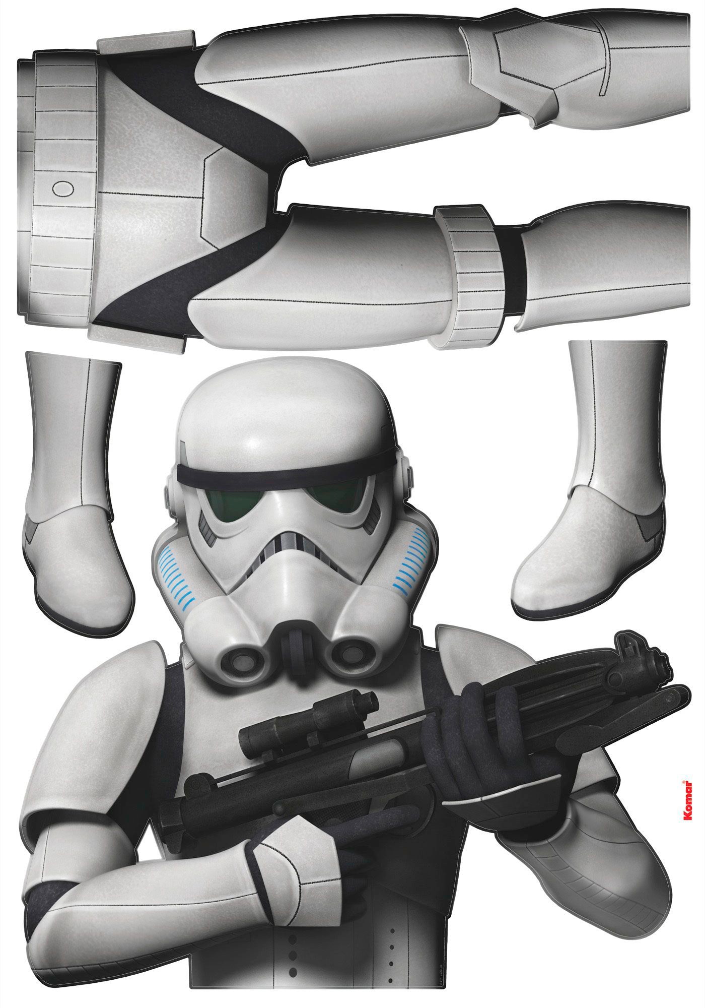 Komar Wandtattoo »Star Wars Stormtrooper - Grösse 100 x 70 cm«, (4 St.), selbstklebend, Wandsticker, Kinderzimmer von Komar