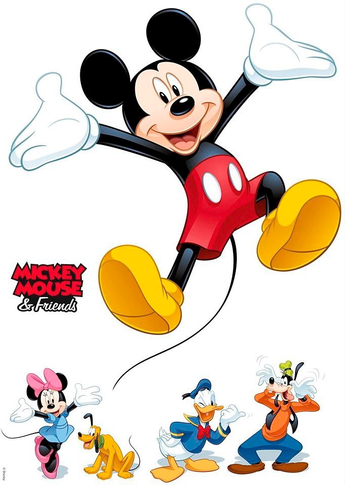 Komar Wandtattoo »Mickey and Friends - Grösse 50 x 70 cm«, (5 St.), selbstklebend, Wandsticker, Kinderzimmer von Komar