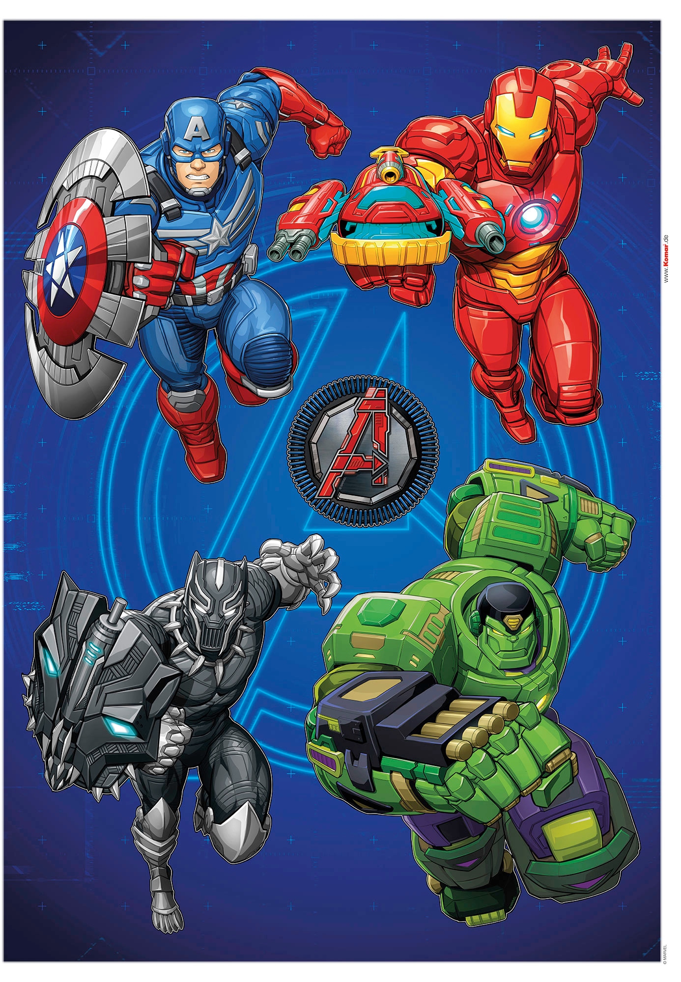 Komar Wandtattoo »Avengers Mech Strike - Grösse 50 x 70 cm«, (5 St.), selbstklebend, Wandsticker, Kinderzimmer von Komar