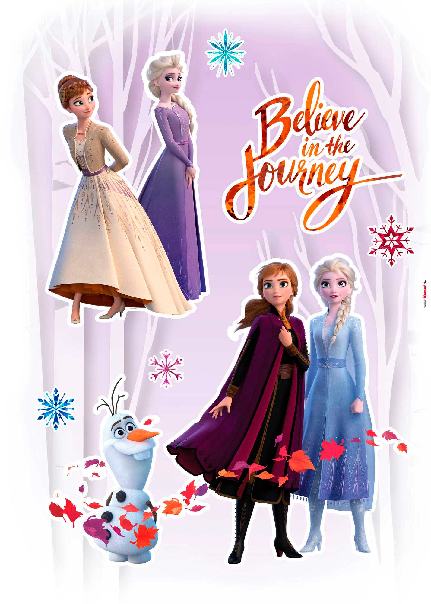 Komar Wandtattoo »Frozen 2 - Believe in the Journey - Grösse 50 x 70 cm«, (10 St.), selbstklebend, Wandsticker, Kinderzimmer von Komar