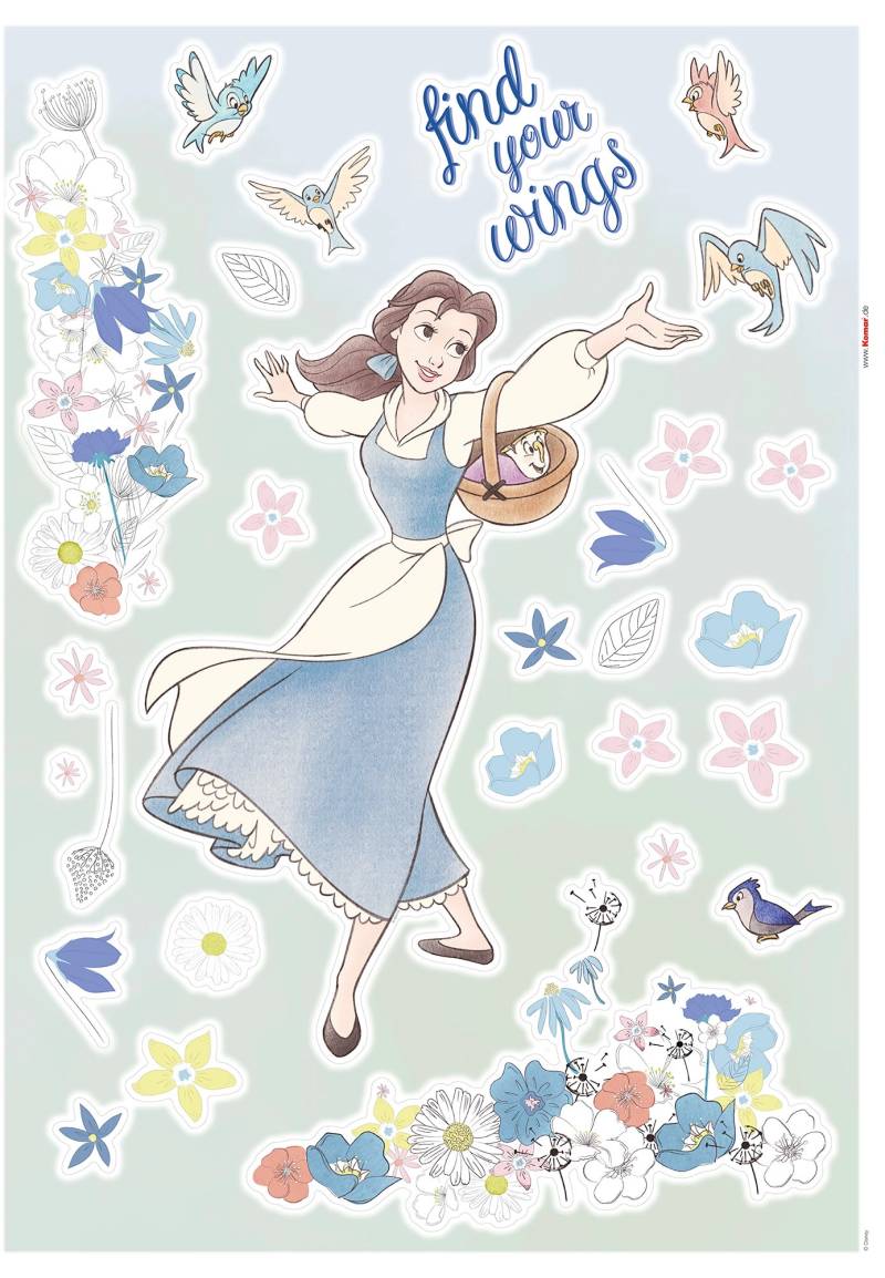 Komar Wandtattoo »Belle find your Wings - Grösse 50 x 70 cm«, (34 St.), selbstklebend, Wandsticker, Kinderzimmer von Komar