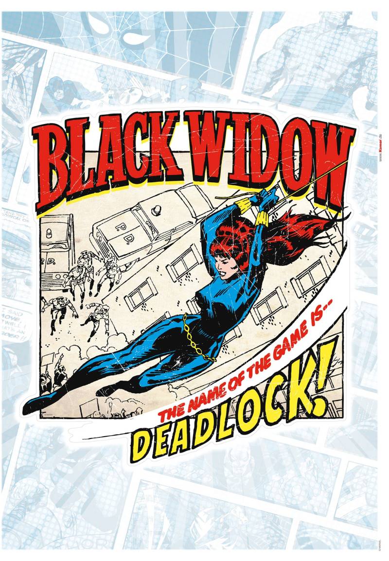 Komar Wandtattoo »Black Widow Comic Classic - Grösse 50 x 70 cm«, (1 St.), selbstklebend, Wandsticker, Kinderzimmer von Komar