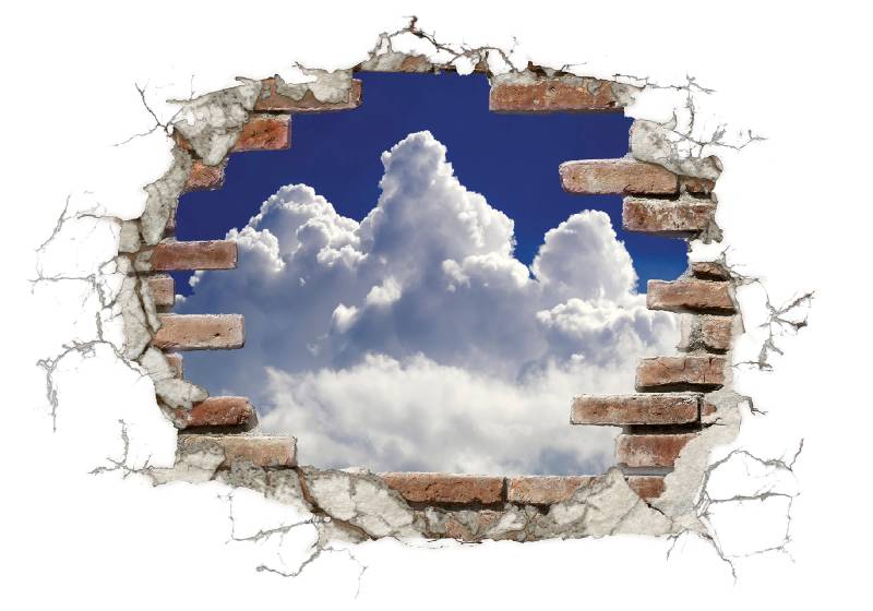 Komar Wandtattoo »Break Out Clouds - Grösse 100 x 70 cm«, (1 St.), selbstklebend, Wandsticker von Komar