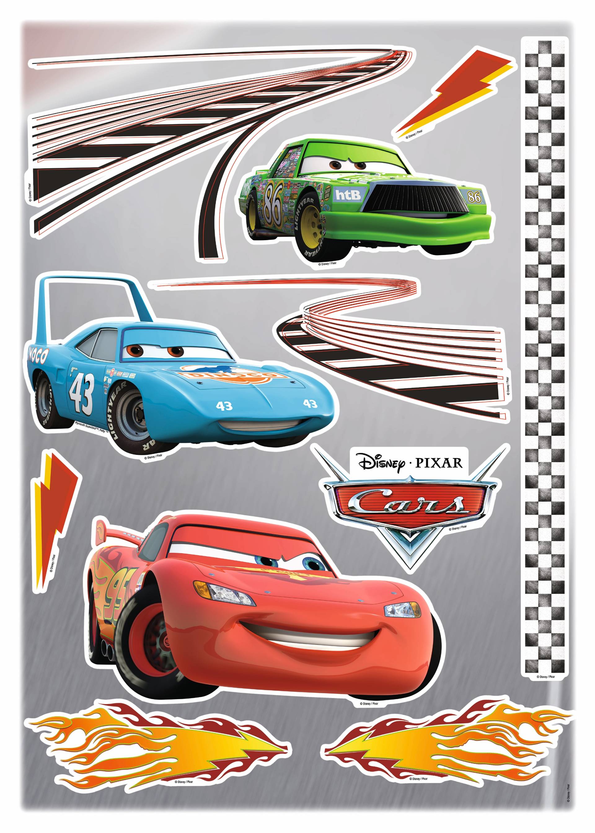 Komar Wandtattoo »Cars - Grösse 50 x 70 cm«, (11 St.), selbstklebend, Wandsticker, Kinderzimmer von Komar