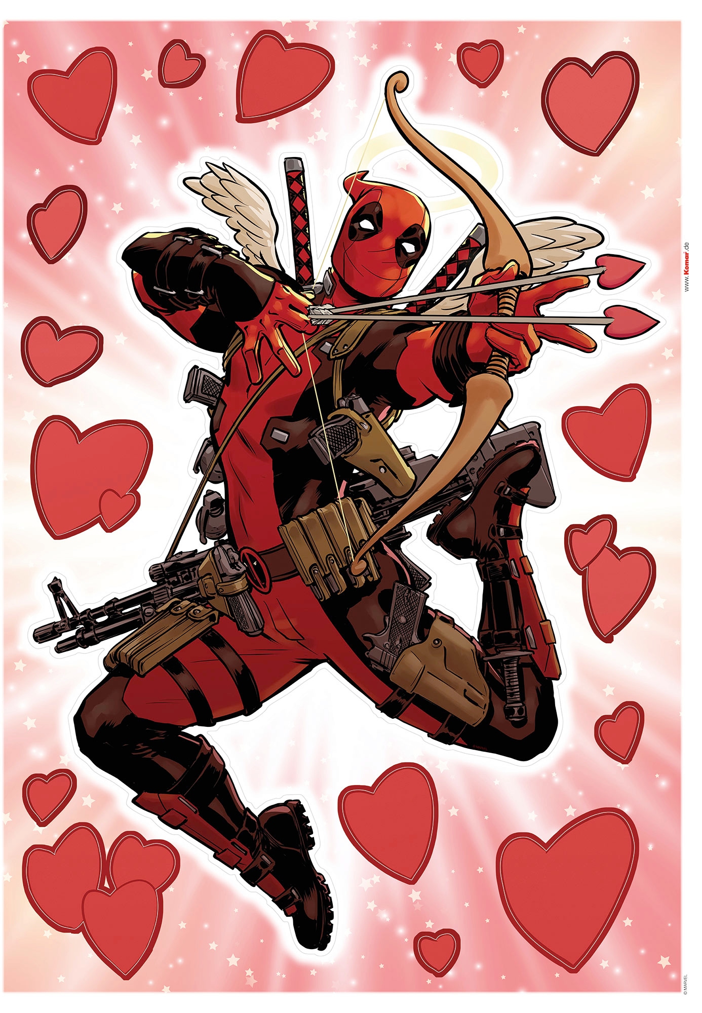 Komar Wandtattoo »Deadpool Lovepool«, (17 St.), 50x70 cm (Breite x Höhe), selbstklebendes Wandtattoo von Komar