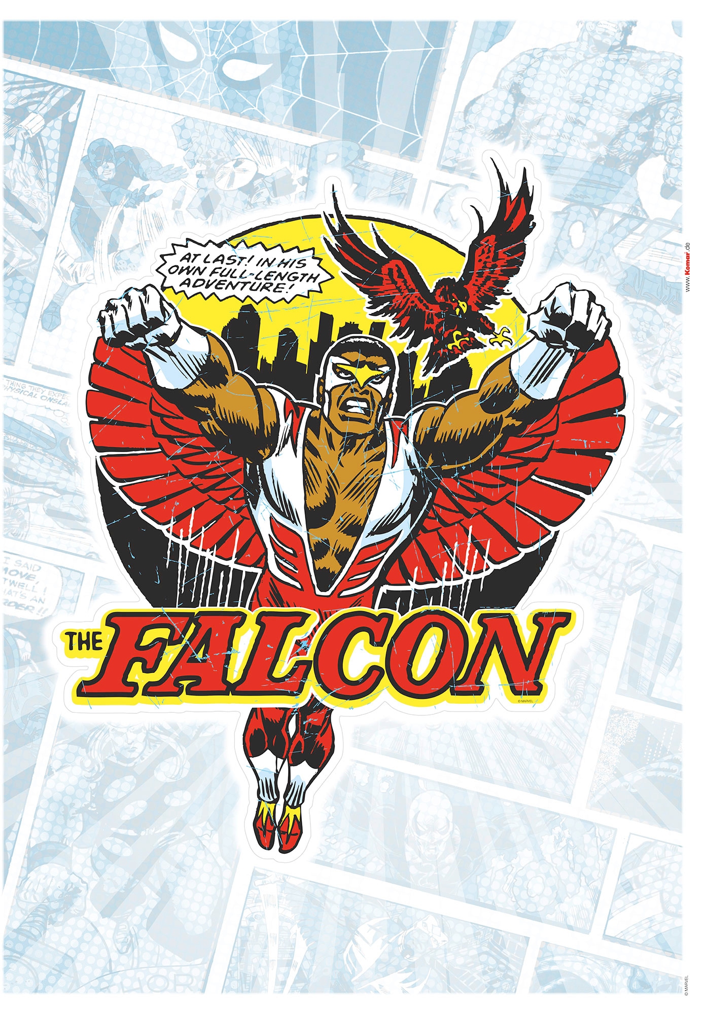 Komar Wandtattoo »Falcon Comic Classic - Grösse 50 x 70 cm«, (1 St.), selbstklebend, Wandsticker, Kinderzimmer von Komar