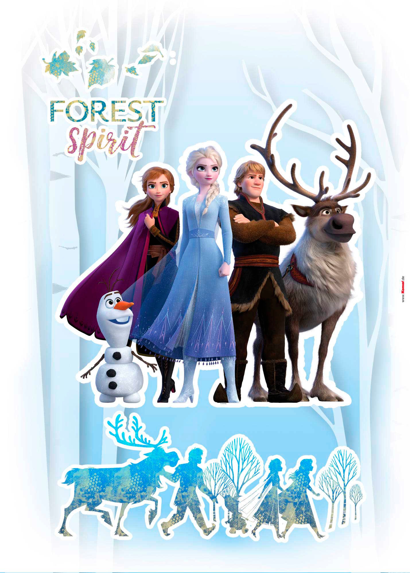 Komar Wandtattoo »Frozen 2 - Forest Spirit - Grösse 50 x 70 cm«, (4 St.), selbstklebend, Wandsticker, Kinderzimmer von Komar