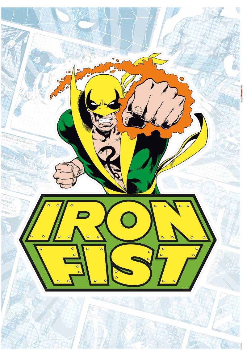 Komar Wandtattoo »Iron Fist Comic«, (1 St.), 50x70 cm (Breite x Höhe), selbstklebendes Wandtattoo von Komar