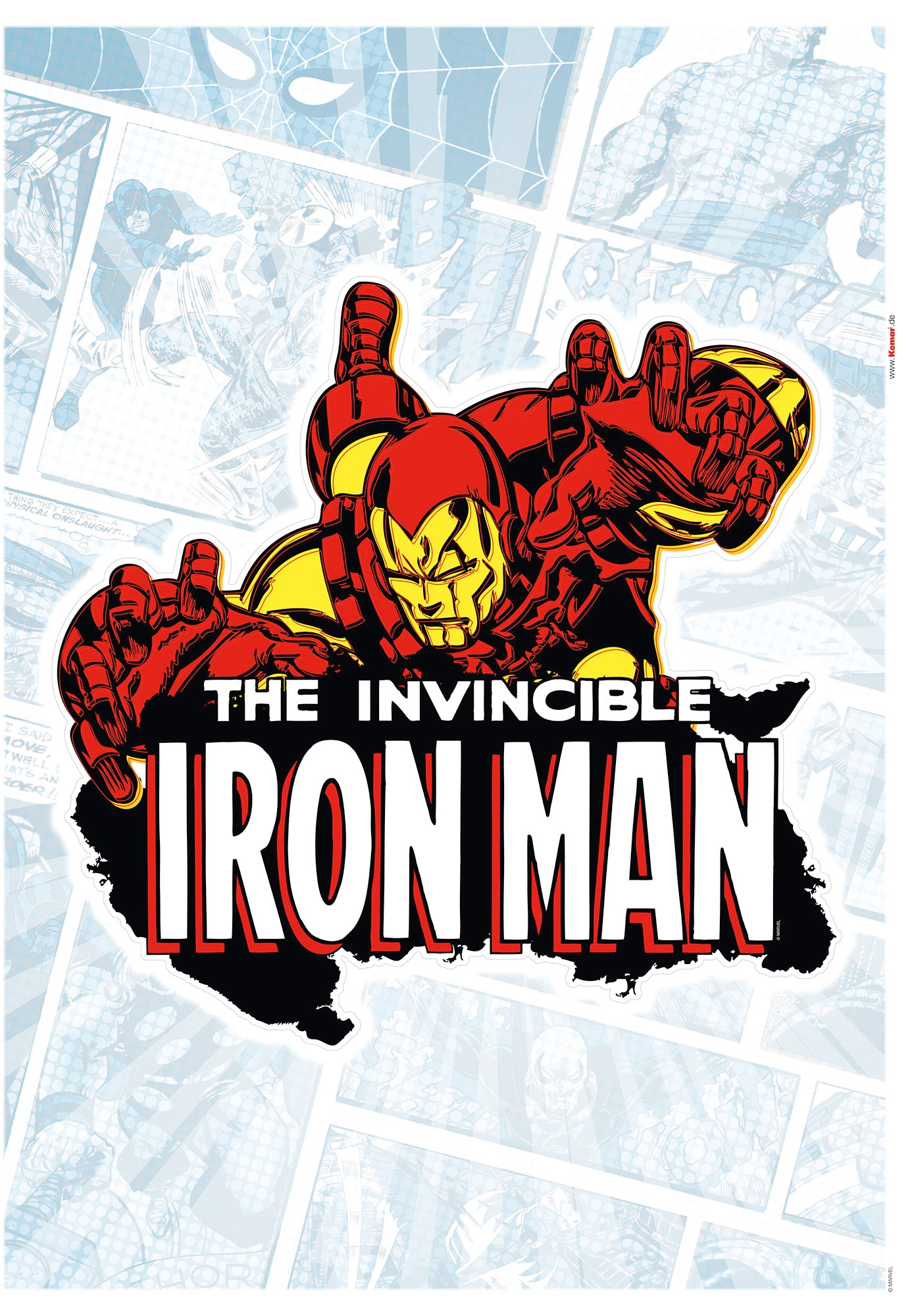 Komar Wandtattoo »Iron Man Comic Classic«, (1 St.), 50x70 cm (Breite x Höhe), selbstklebendes Wandtattoo von Komar