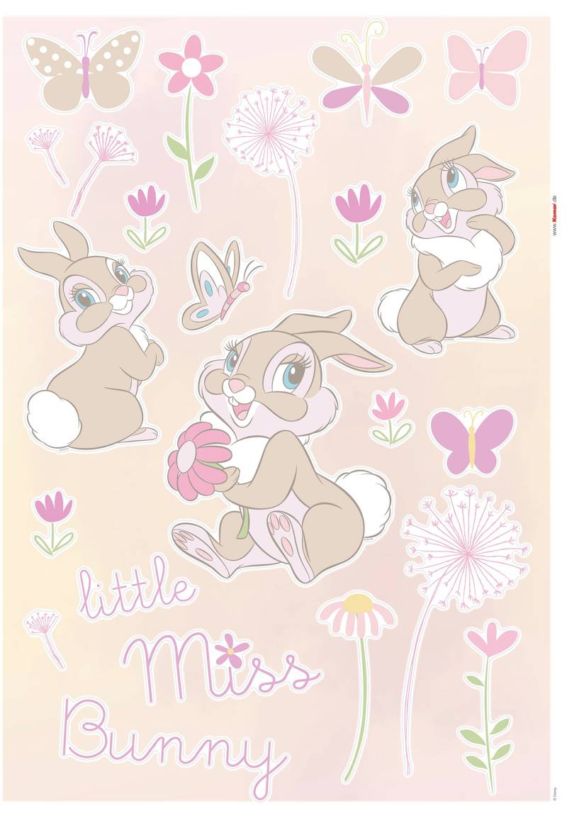 Komar Wandtattoo »Little Miss Bunny - Grösse 50 x 70 cm«, (24 St.), selbstklebend, Wandsticker, Kinderzimmer von Komar