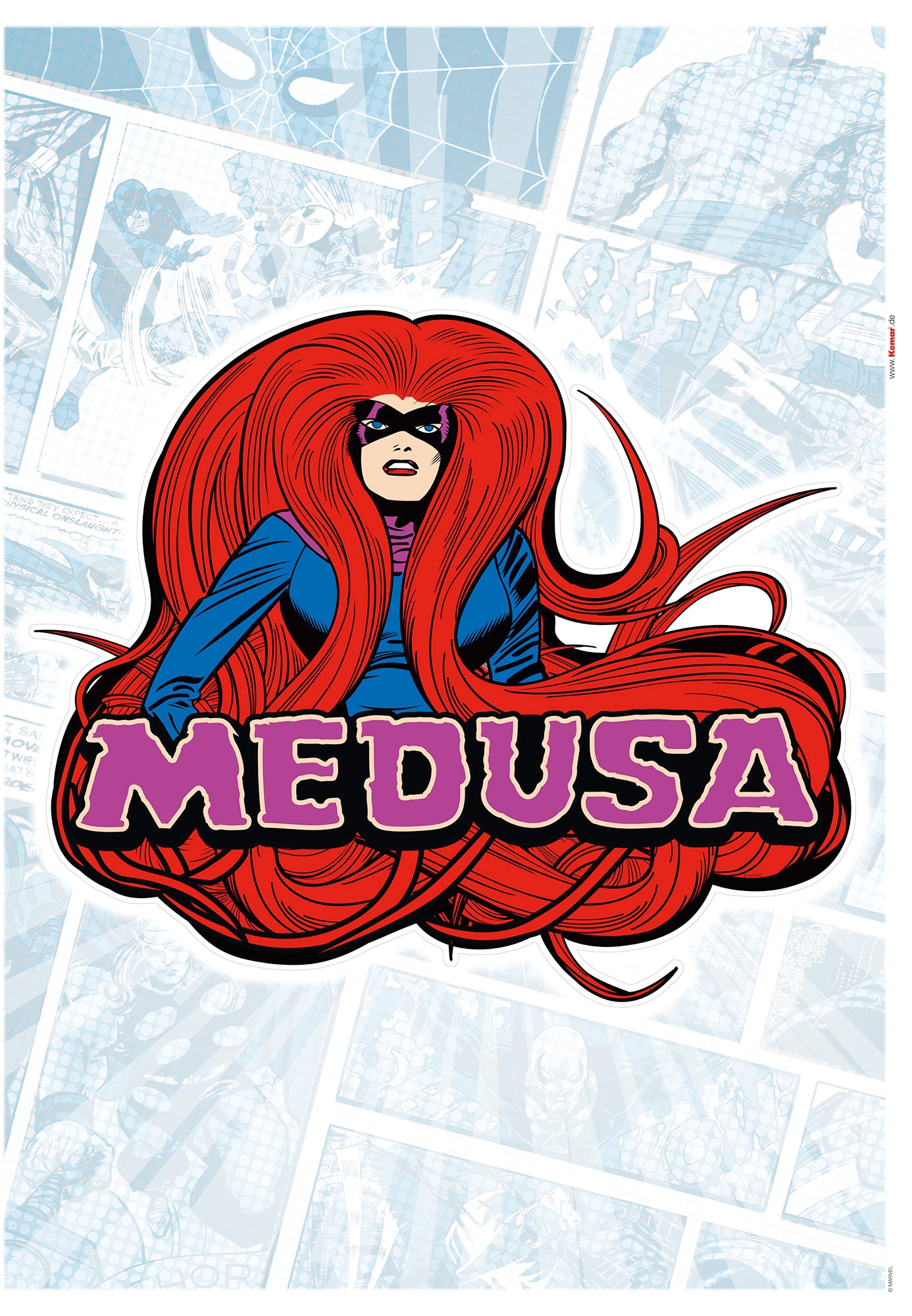 Komar Wandtattoo »Medusa Comic Classic - Grösse 50 x 70 cm«, (1 St.), selbstklebend, Wandsticker, Kinderzimmer von Komar