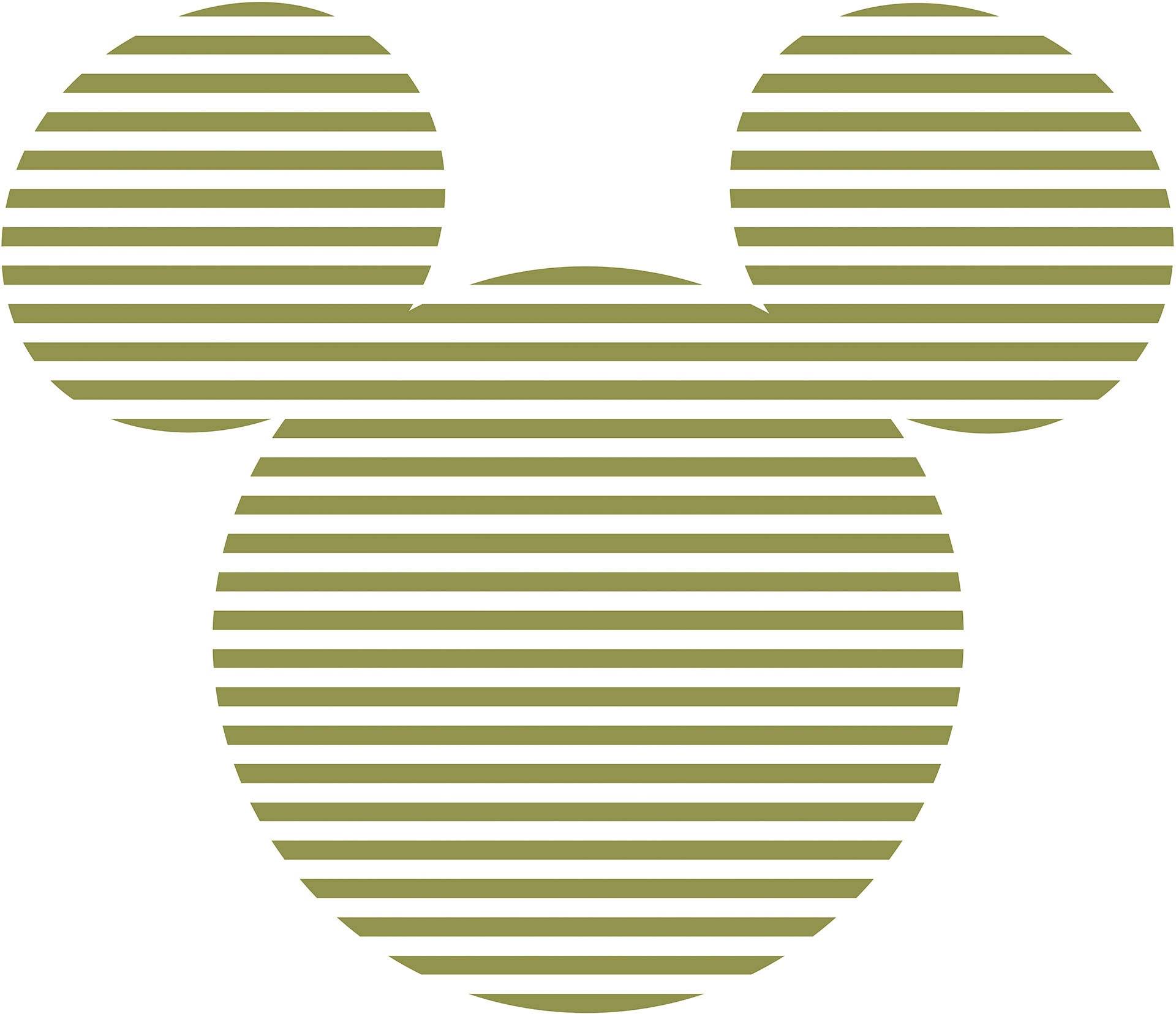 Komar Wandtattoo »Mickey Head Stripes - Grösse 125 x 125 cm«, (1 St.), rund und selbstklebend von Komar