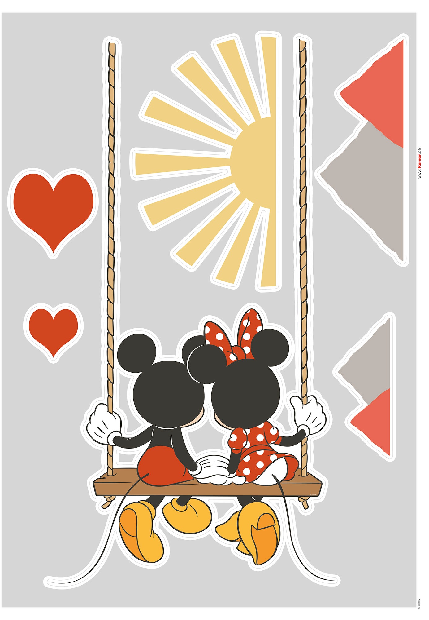 Komar Wandtattoo »Mickey Swing - Grösse 50 x 70 cm«, (7 St.), selbstklebend, Wandsticker, Kinderzimmer von Komar