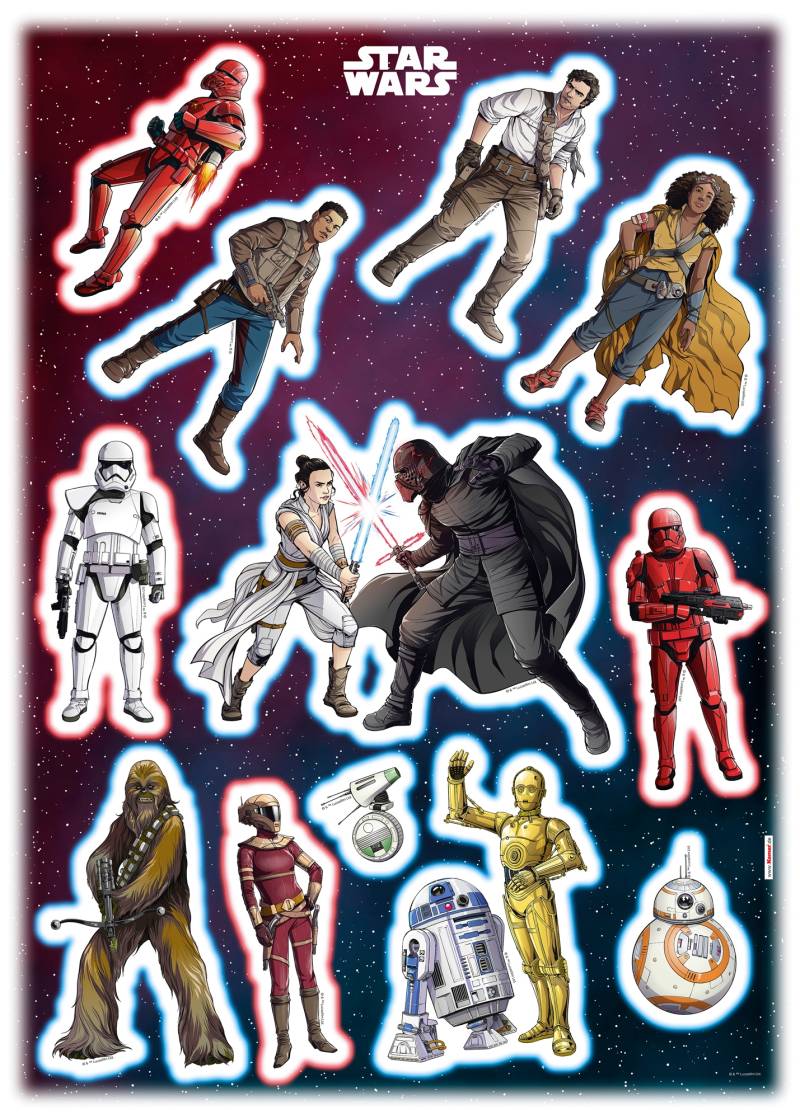 Komar Wandtattoo »Star Wars Heroes Villains - Grösse 50 x 70 cm«, (12 St.), selbstklebend, Wandsticker, Kinderzimmer von Komar