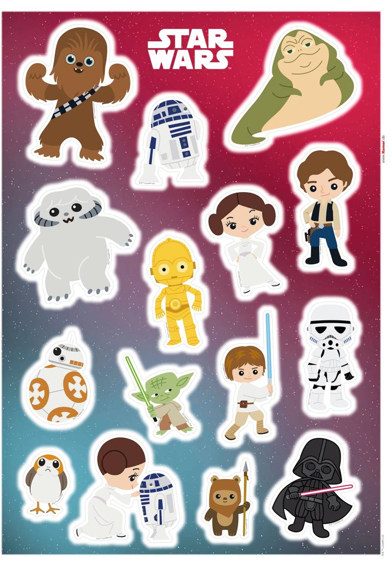 Komar Wandtattoo »Star Wars Little Heroes - Grösse 50 x 70 cm«, (15 St.), selbstklebend, Wandsticker, Kinderzimmer von Komar