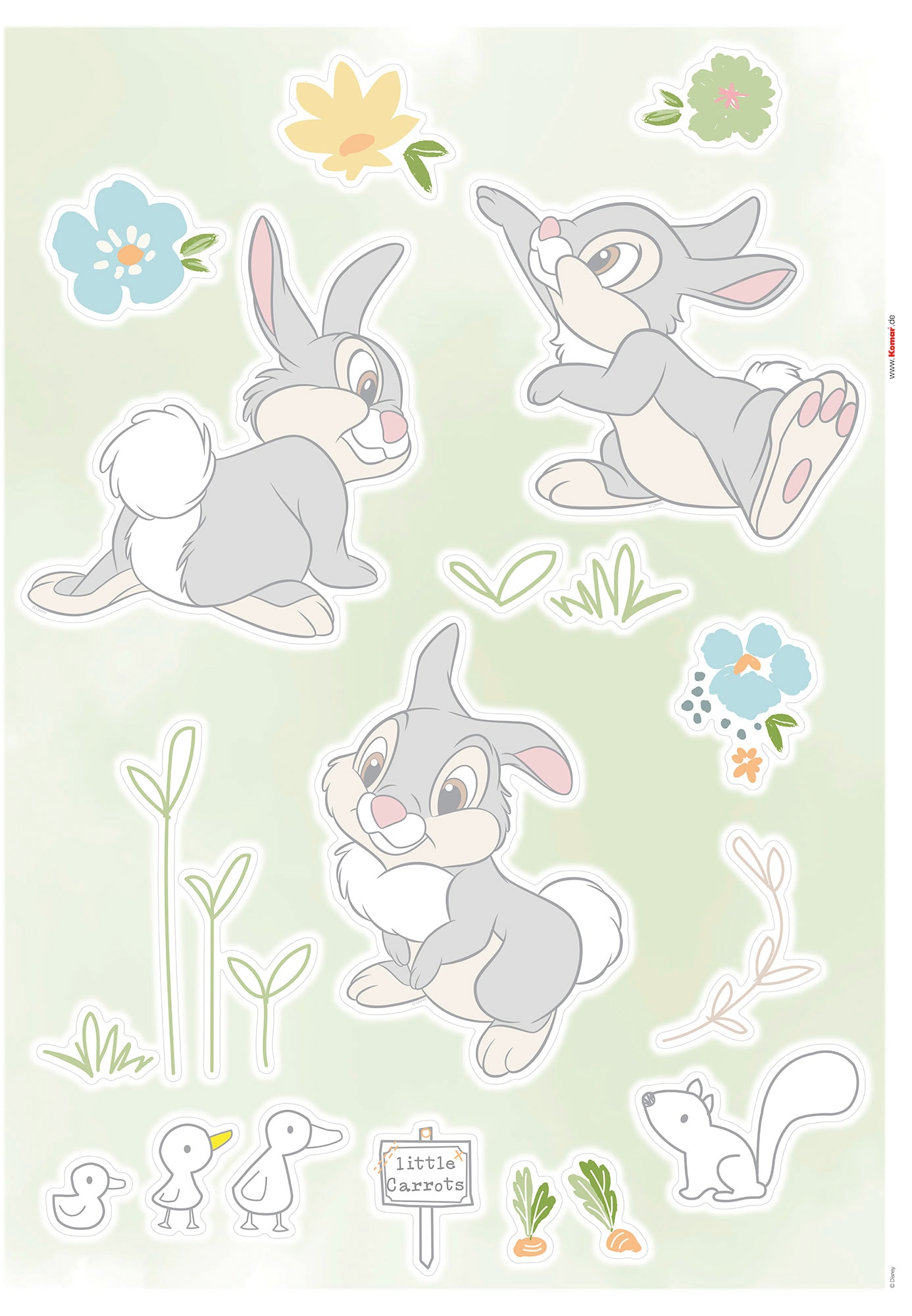 Komar Wandtattoo »Thumper in the Garden - Grösse 50 x 70 cm«, (13 St.), selbstklebend, Wandsticker, Kinderzimmer von Komar