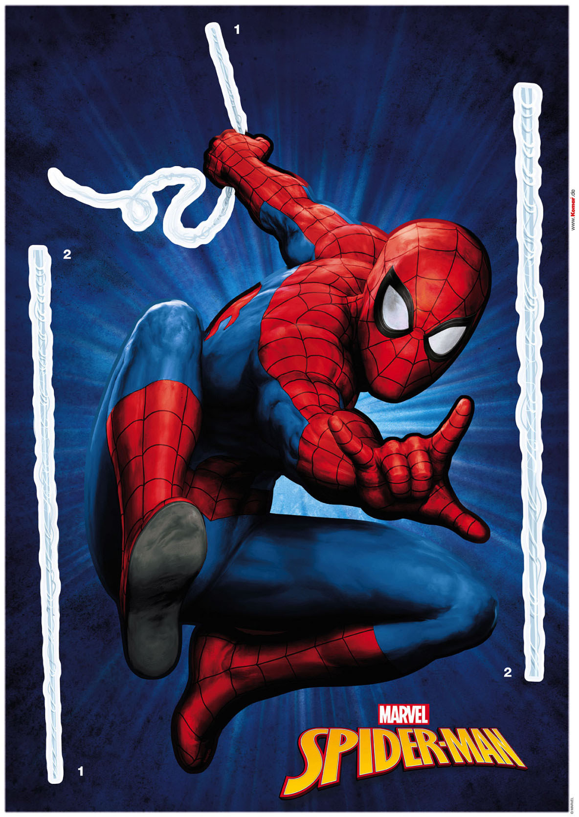 Komar Wandtattoo »Spider-Man - Grösse 50 x 70 cm«, (3 St.), selbstklebend, Wandsticker, Kinderzimmer von Komar