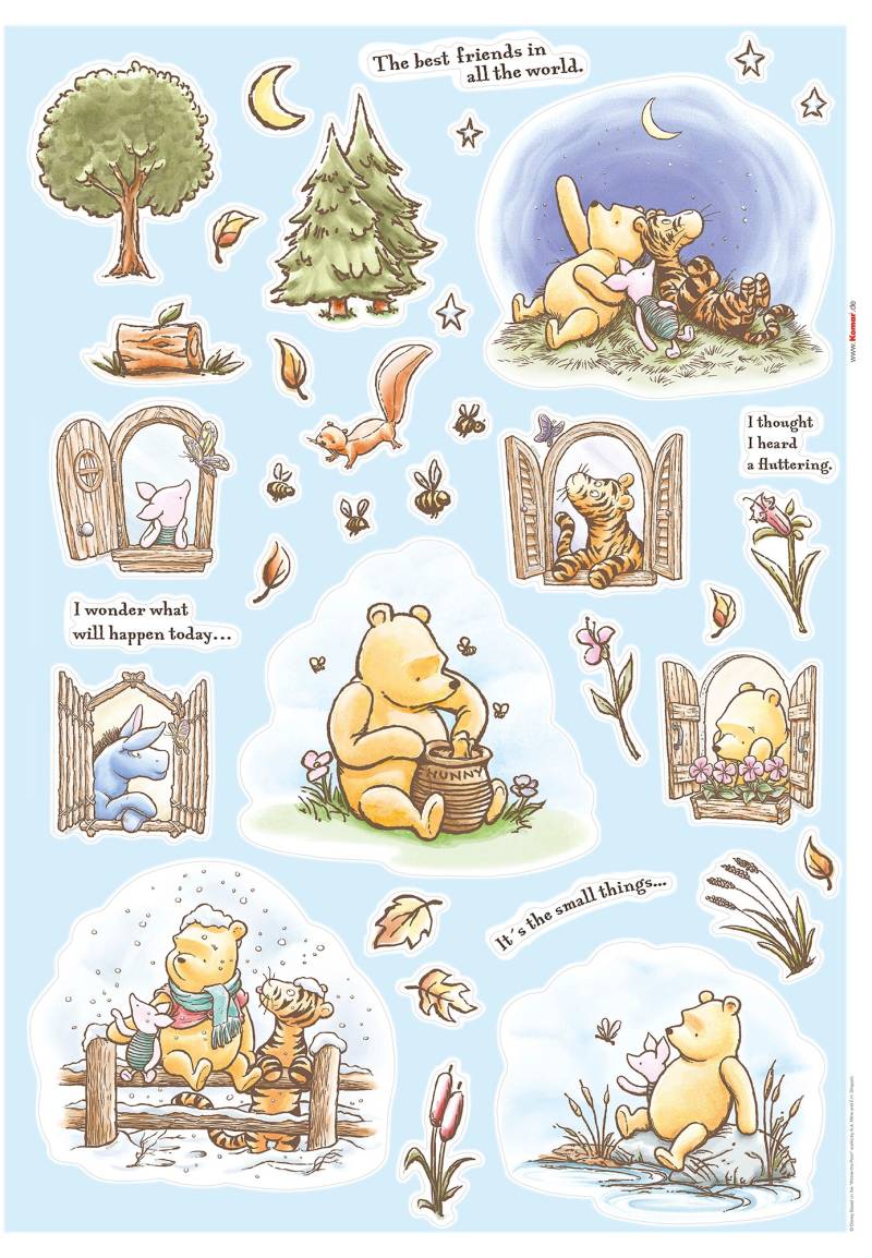 Komar Wandtattoo »Winnie the Pooh Adventures«, (61 St.), 50x70 cm (Breite x Höhe), selbstklebendes Wandtattoo von Komar