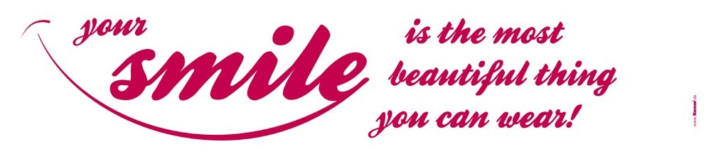 Komar Wandtattoo »Your smile - Grösse 14 x 70 cm«, (5 St.), selbstklebend, Wandsticker von Komar