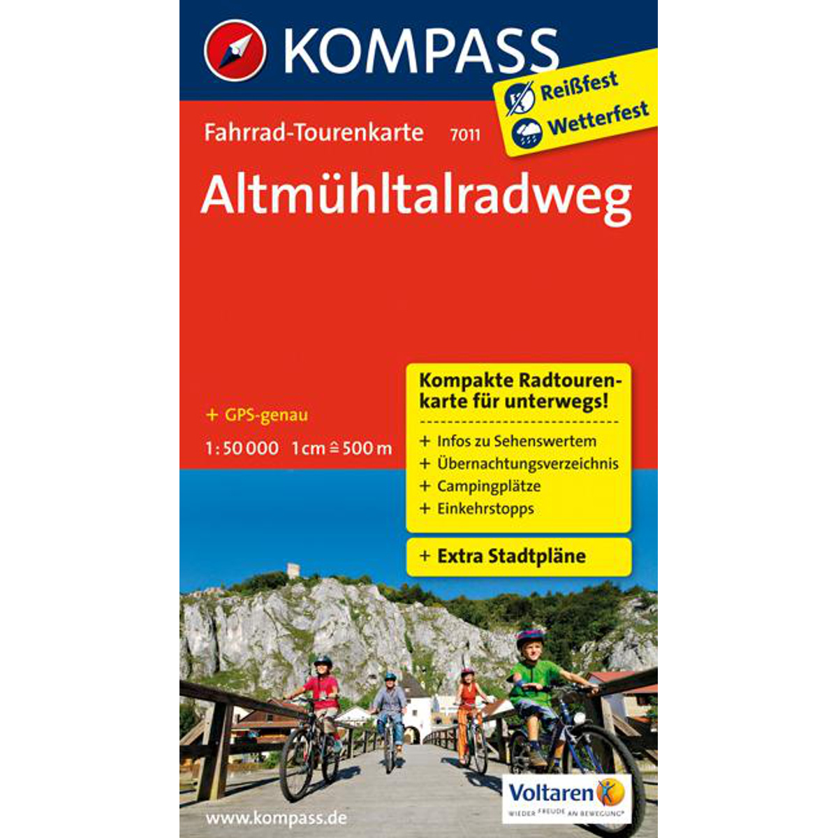 Kompass Verlag Altmühltalradweg 7011 Fahrrad-Tourenkarte von Kompass Verlag