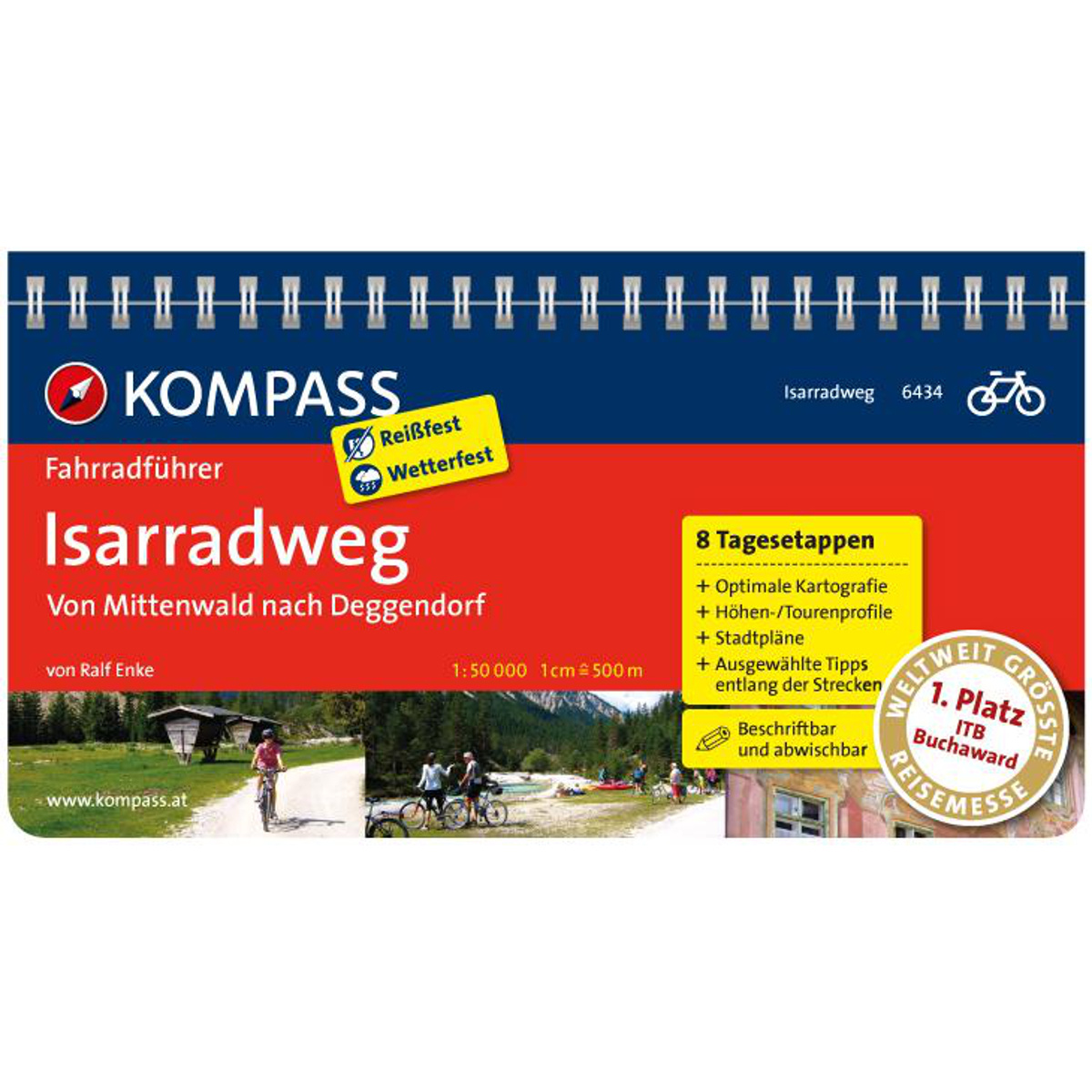 Kompass Verlag Isarradweg 6434 Fahrradführer von Kompass Verlag