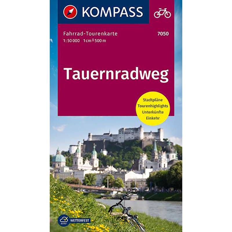 Kompass Verlag Tauernradweg 7050 Fahrrad-Tourenkarte von Kompass Verlag