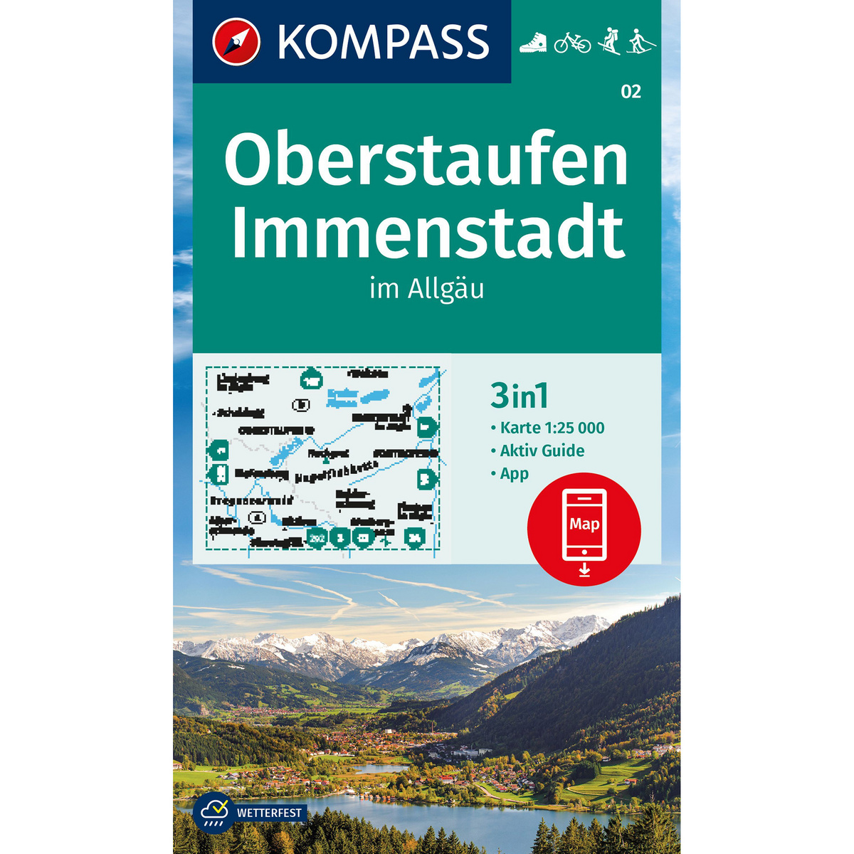 Kompass Verlag WK 2 Oberstaufen - Immenstadt im Allgäu von Kompass Verlag