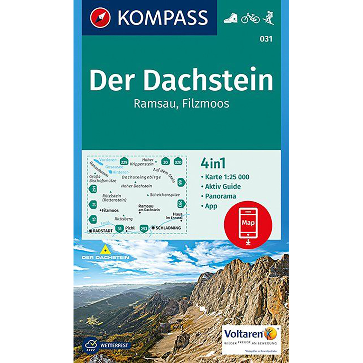 Kompass Verlag WK 031 Der Dachstein - Ramsau, Filzmoos von Kompass Verlag