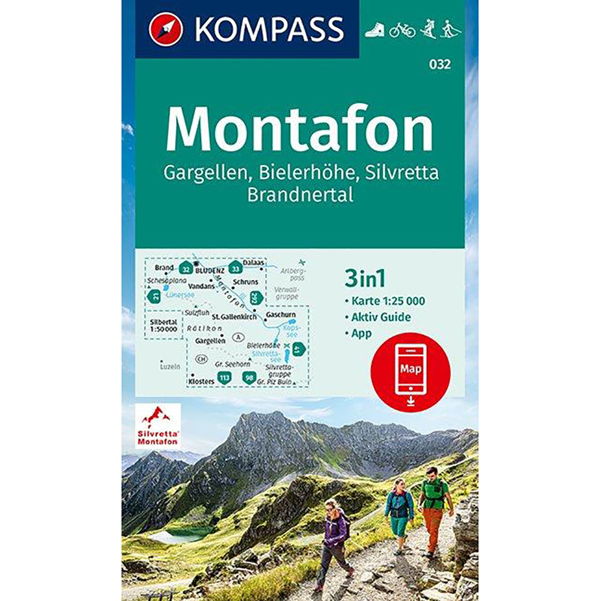 Kompass Verlag WK 032 Alpenpark Montafon von Kompass Verlag