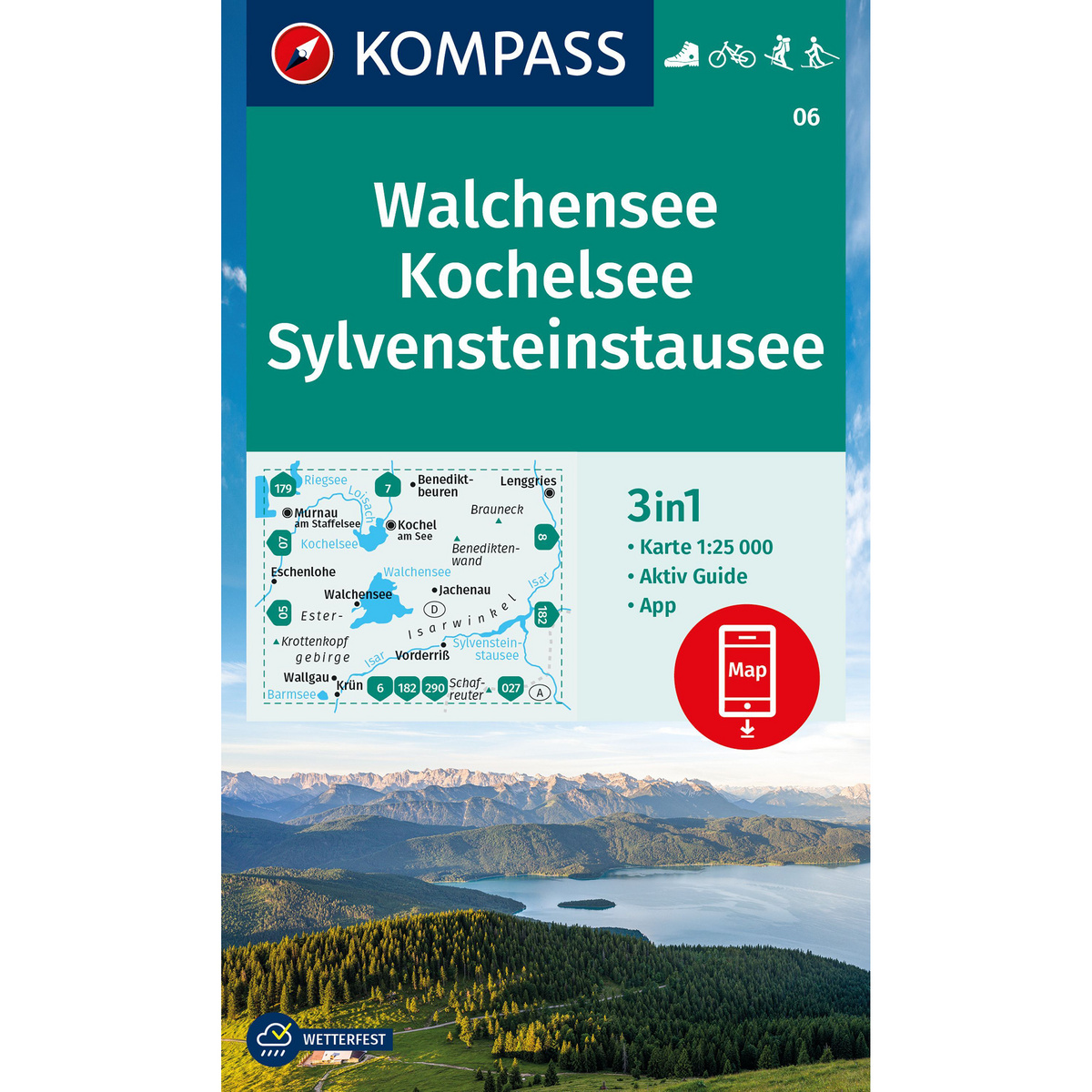 Kompass Verlag WK 06 Walchensee/Kochselsee/Sylvenstein von Kompass Verlag