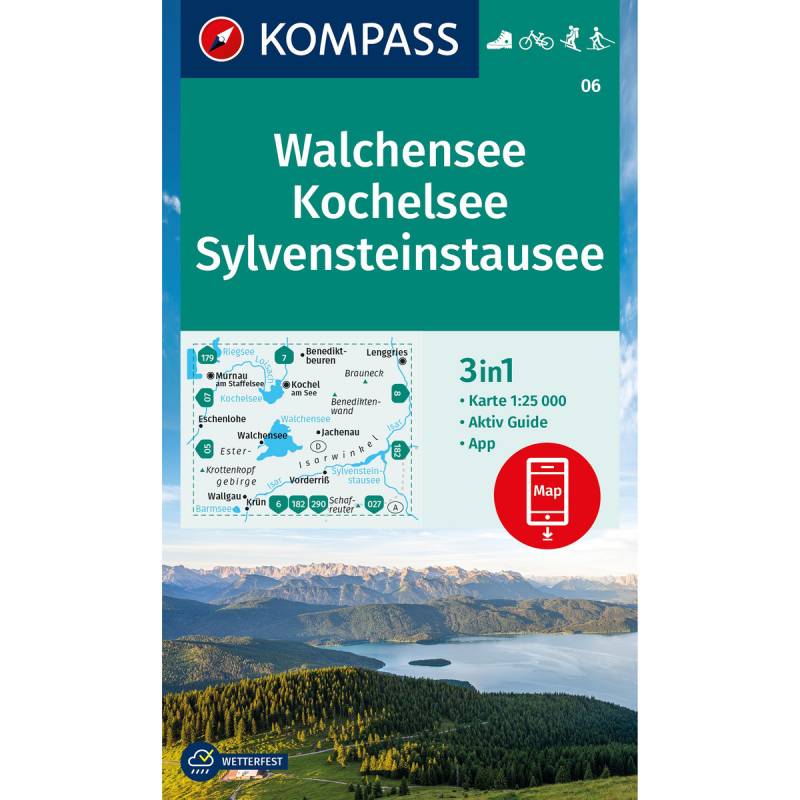 Kompass Verlag WK 06 Walchensee/Kochselsee/Sylvenstein von Kompass Verlag