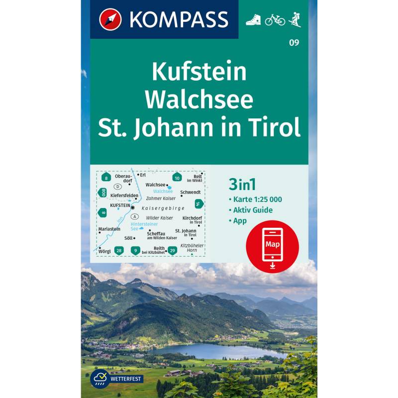 Kompass Verlag WK 09 Kufstein - Walchsee - St. Johann in T. von Kompass Verlag