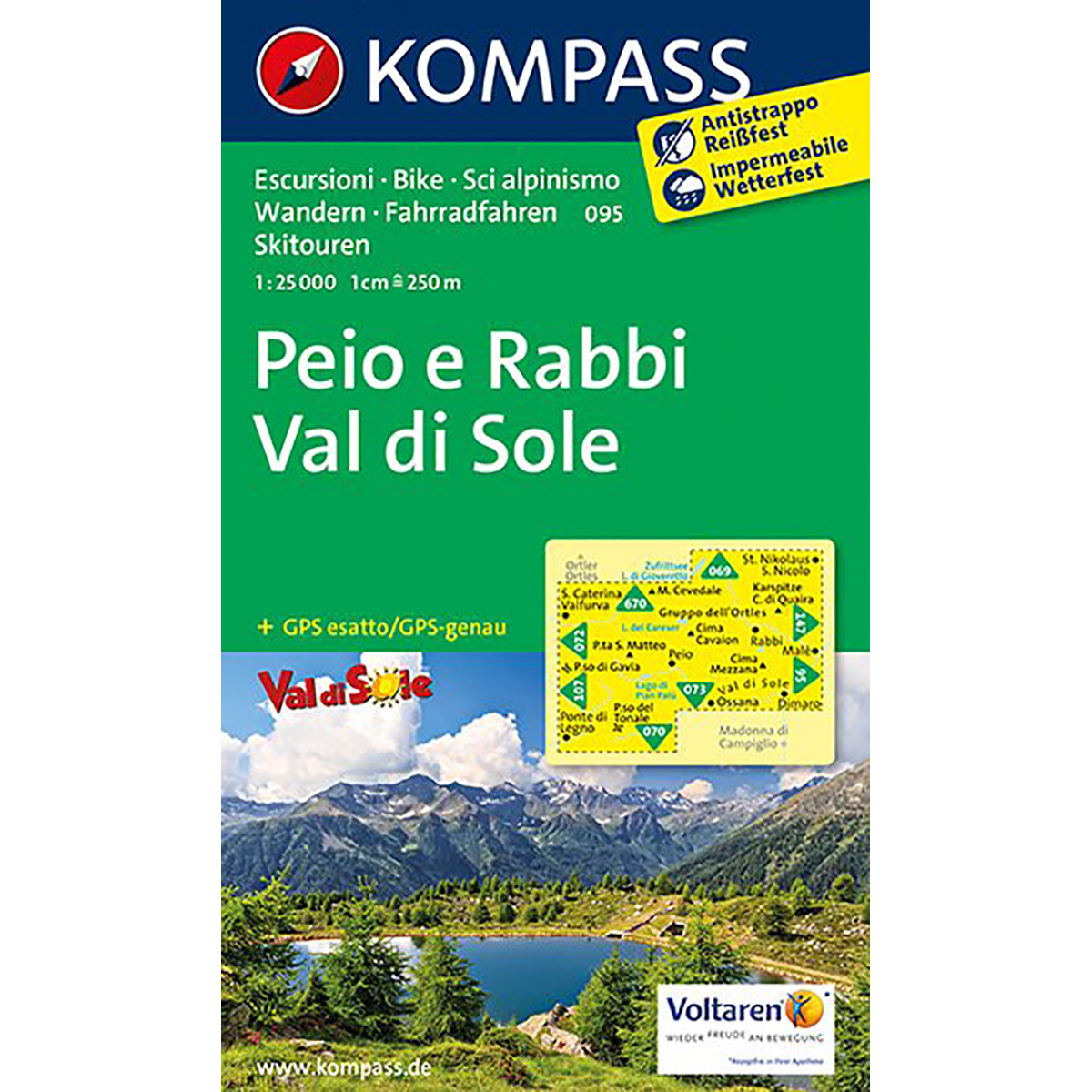 Kompass Verlag WK 095 Val di Sole - Péjo e Rabbi von Kompass Verlag