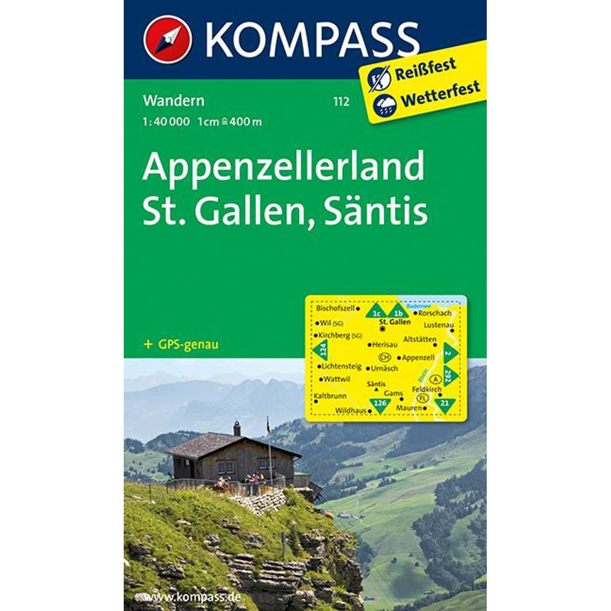 Kompass Verlag WK 112 Appenzell - St. Gallen - Säntis von Kompass Verlag