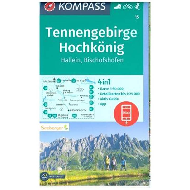 Kompass Verlag WK 15 Tennengebirge - Hochkönig von Kompass Verlag