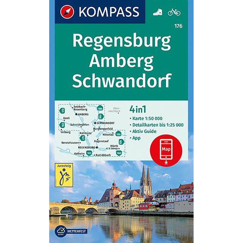 Kompass Verlag WK 176 Regensburg - Amberg - Schwandorf von Kompass Verlag