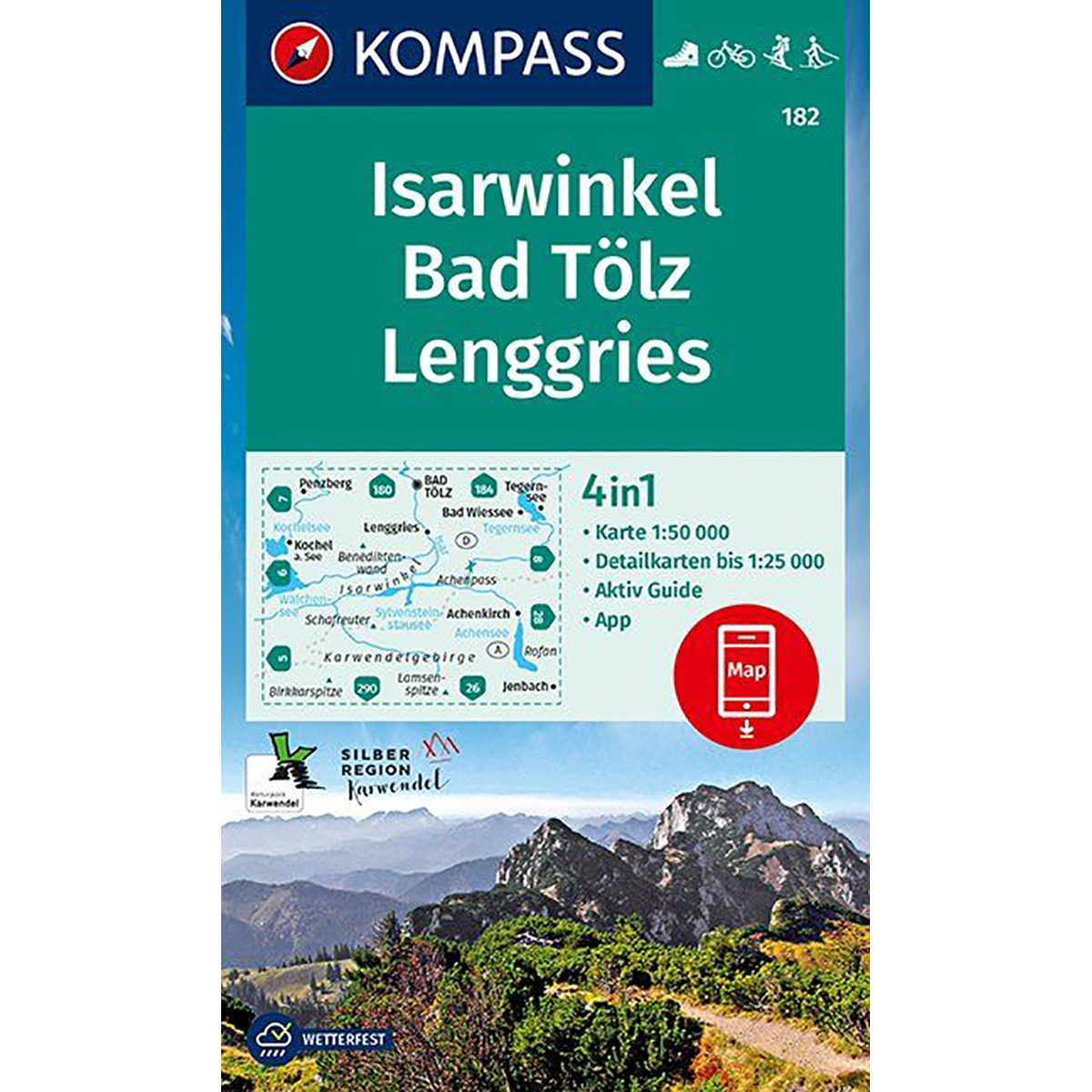 Kompass Verlag WK 182 Isarwinkel - Bad Tölz, Lenggries von Kompass Verlag