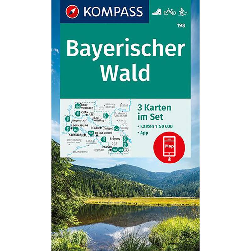 Kompass Verlag WK 198 Bayerischer Wald, 3 - teiliges Set von Kompass Verlag