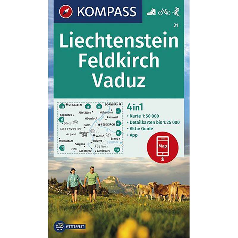 Kompass Verlag WK 21 Liechtenstein, Feldkirch von Kompass Verlag