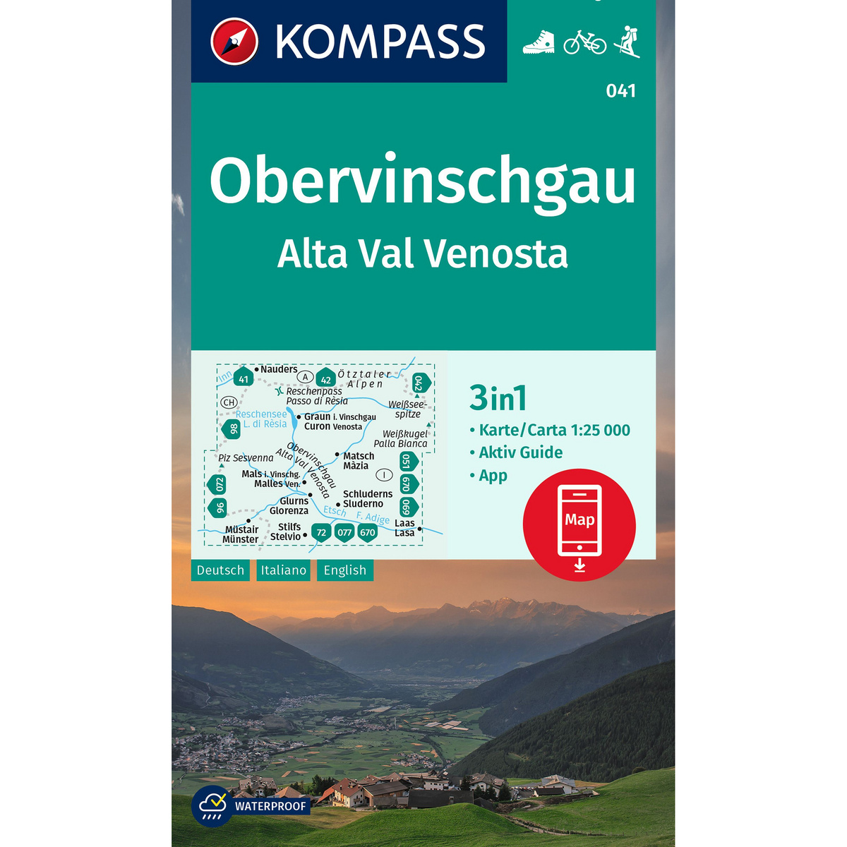 Kompass Verlag WK 041 Obervinschgau von Kompass Verlag