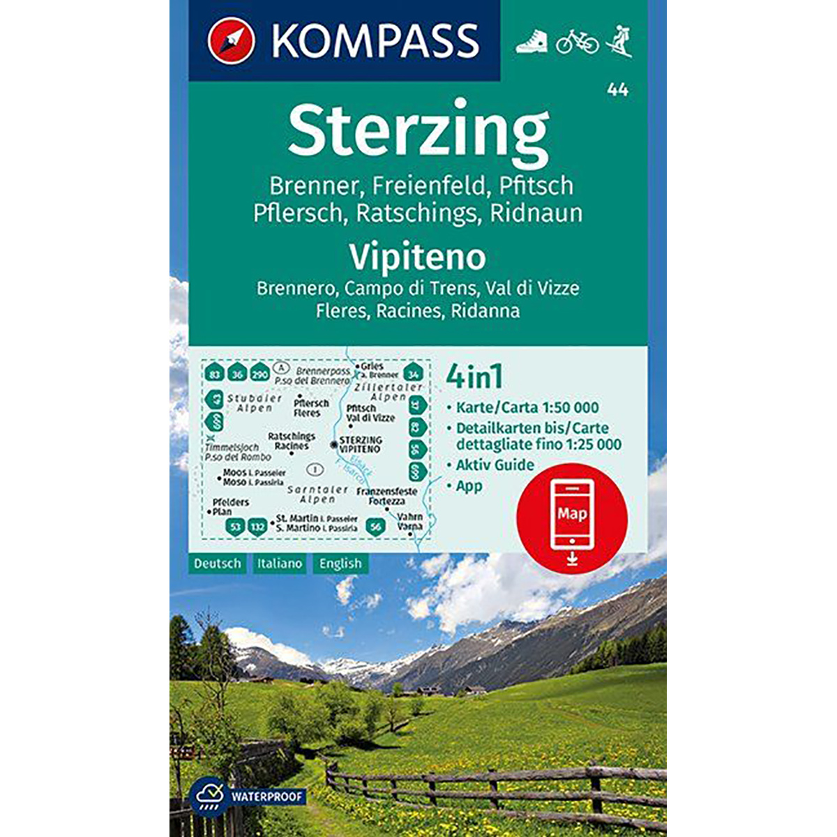 Kompass Verlag WK 44 Sterzing / Vipiteno von Kompass Verlag