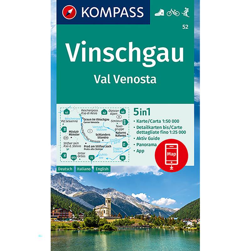 Kompass Verlag WK 52 Vinschgau / Val Venosta von Kompass Verlag