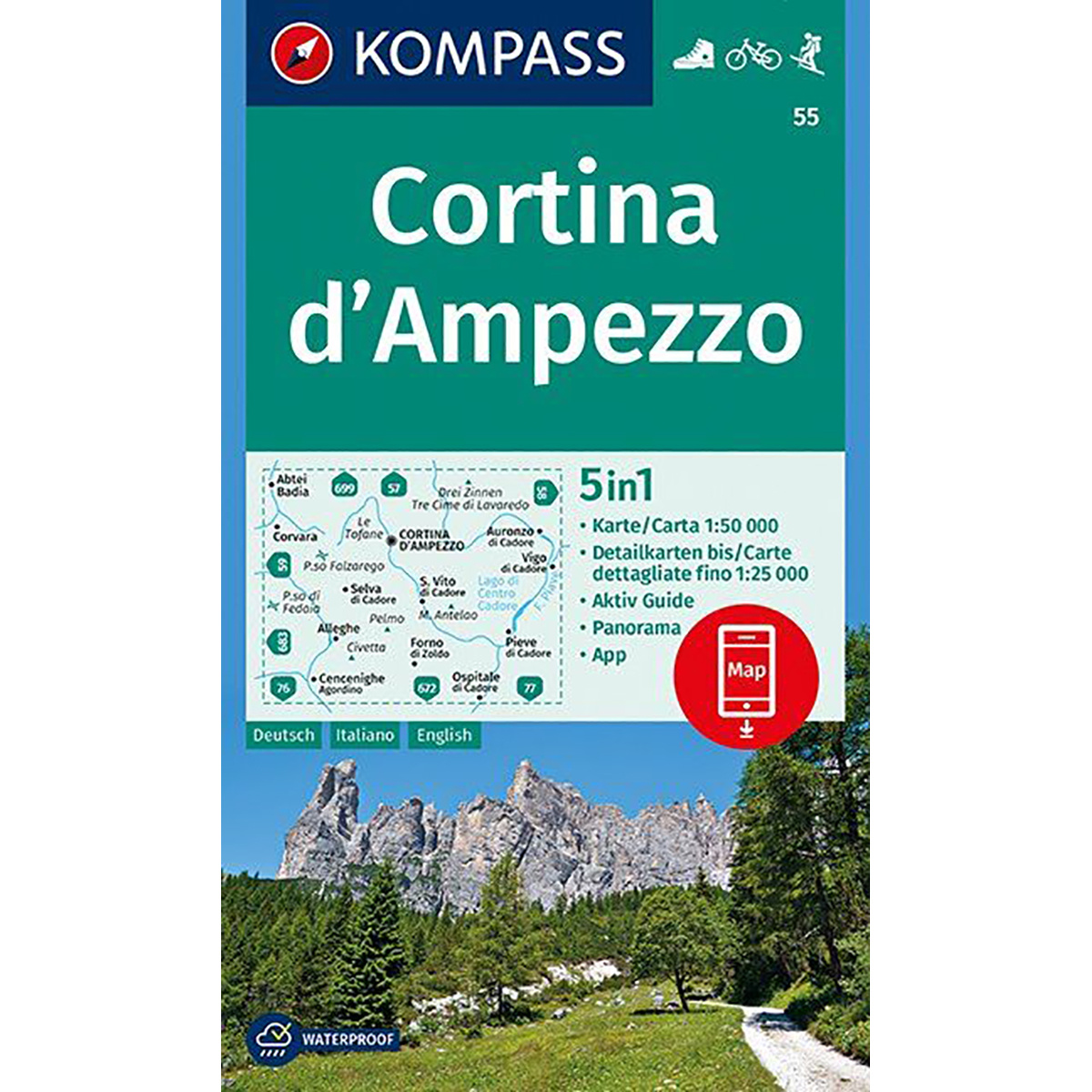 Kompass Verlag WK 55 Cortina d'Ampezzo von Kompass Verlag