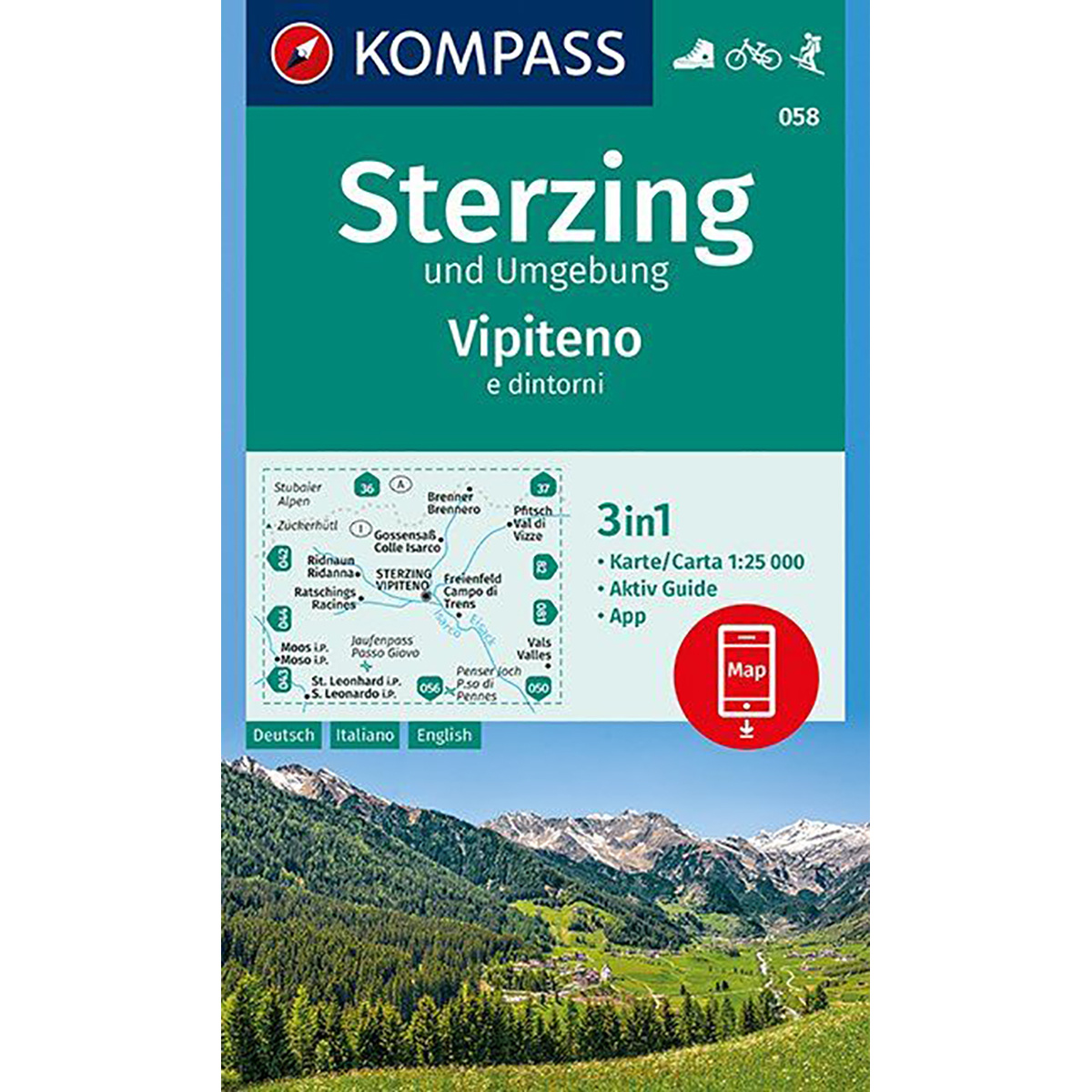 Kompass Verlag WK 58 Sterzing und Umgebung von Kompass Verlag